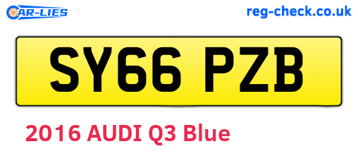 SY66PZB are the vehicle registration plates.
