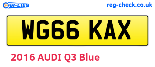 WG66KAX are the vehicle registration plates.