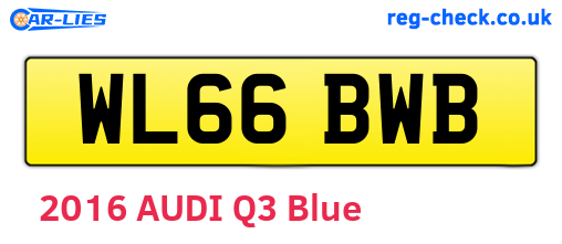 WL66BWB are the vehicle registration plates.