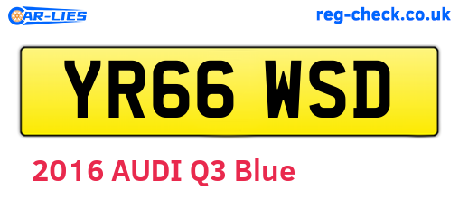YR66WSD are the vehicle registration plates.