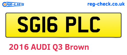 SG16PLC are the vehicle registration plates.