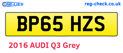BP65HZS are the vehicle registration plates.