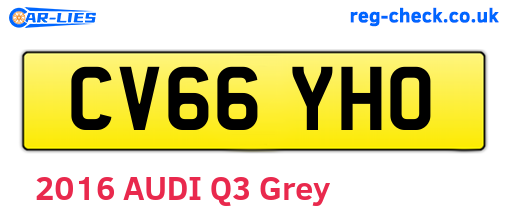 CV66YHO are the vehicle registration plates.