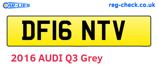 DF16NTV are the vehicle registration plates.