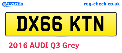 DX66KTN are the vehicle registration plates.