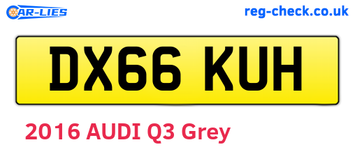 DX66KUH are the vehicle registration plates.