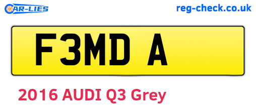 F3MDA are the vehicle registration plates.