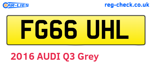 FG66UHL are the vehicle registration plates.