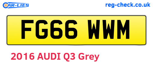 FG66WWM are the vehicle registration plates.