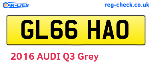 GL66HAO are the vehicle registration plates.