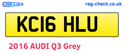 KC16HLU are the vehicle registration plates.