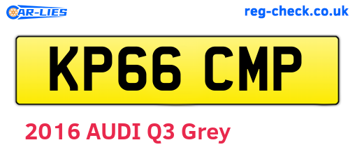 KP66CMP are the vehicle registration plates.