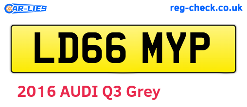 LD66MYP are the vehicle registration plates.