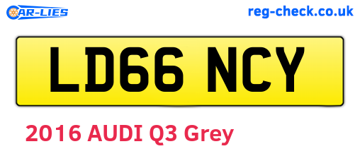 LD66NCY are the vehicle registration plates.
