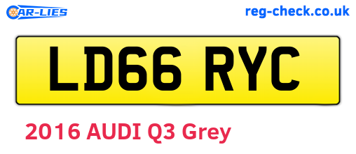 LD66RYC are the vehicle registration plates.
