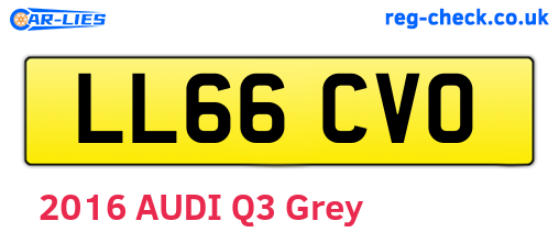 LL66CVO are the vehicle registration plates.