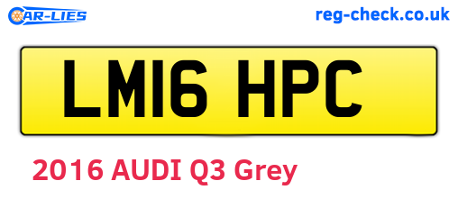 LM16HPC are the vehicle registration plates.