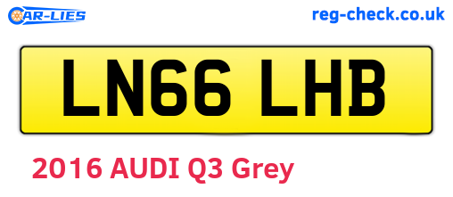 LN66LHB are the vehicle registration plates.