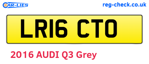 LR16CTO are the vehicle registration plates.