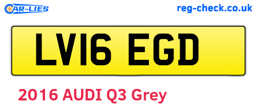 LV16EGD are the vehicle registration plates.