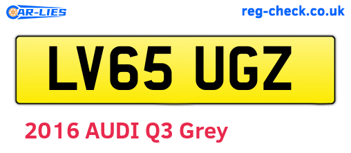 LV65UGZ are the vehicle registration plates.