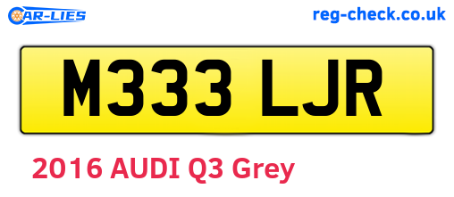 M333LJR are the vehicle registration plates.