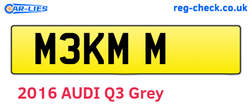 M3KMM are the vehicle registration plates.