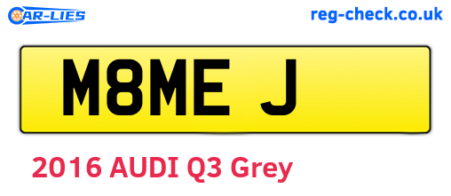 M8MEJ are the vehicle registration plates.
