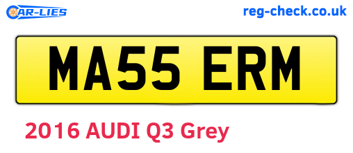 MA55ERM are the vehicle registration plates.