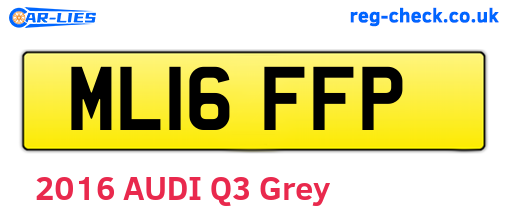 ML16FFP are the vehicle registration plates.