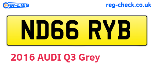 ND66RYB are the vehicle registration plates.