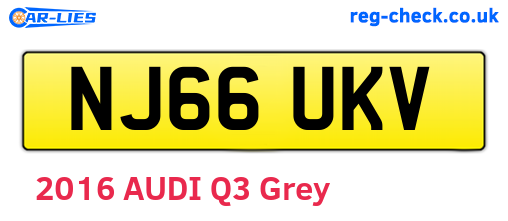 NJ66UKV are the vehicle registration plates.