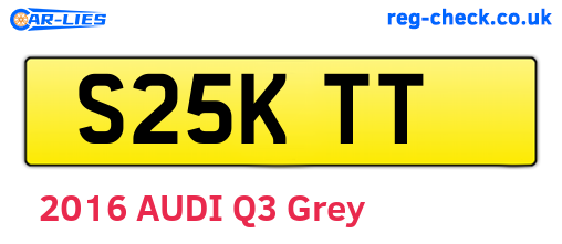 S25KTT are the vehicle registration plates.