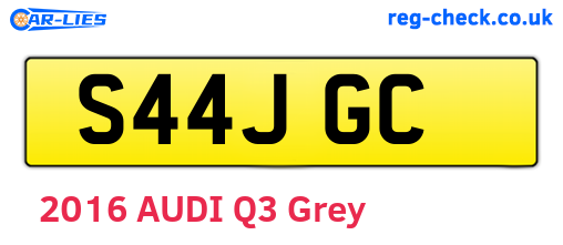 S44JGC are the vehicle registration plates.