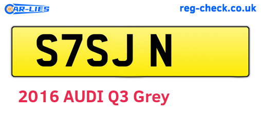 S7SJN are the vehicle registration plates.