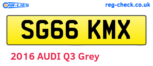 SG66KMX are the vehicle registration plates.