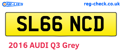 SL66NCD are the vehicle registration plates.