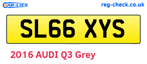 SL66XYS are the vehicle registration plates.