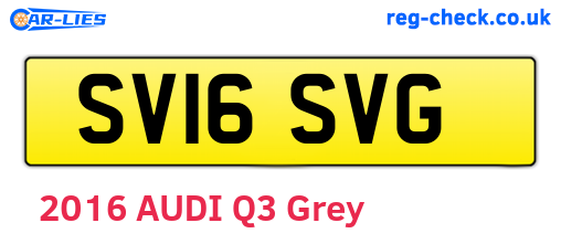 SV16SVG are the vehicle registration plates.