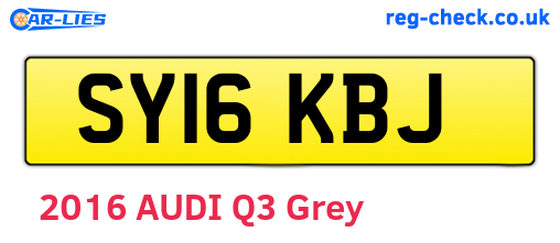 SY16KBJ are the vehicle registration plates.