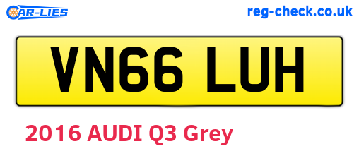 VN66LUH are the vehicle registration plates.