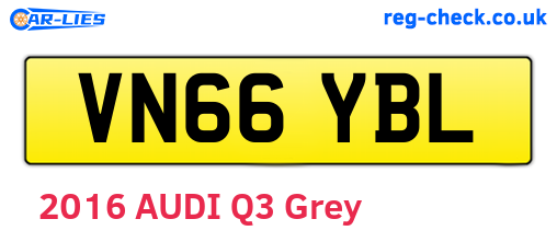 VN66YBL are the vehicle registration plates.