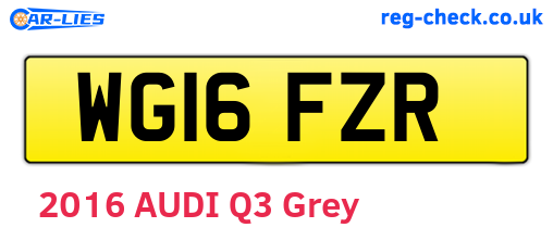 WG16FZR are the vehicle registration plates.