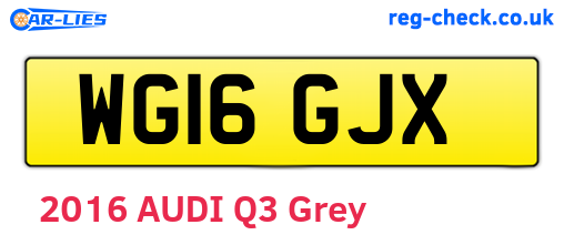 WG16GJX are the vehicle registration plates.