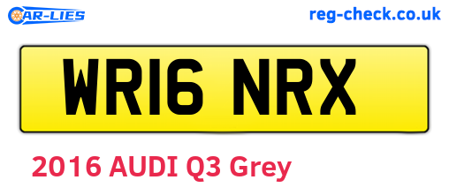 WR16NRX are the vehicle registration plates.