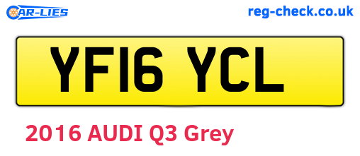 YF16YCL are the vehicle registration plates.