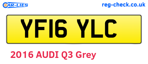 YF16YLC are the vehicle registration plates.