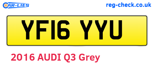 YF16YYU are the vehicle registration plates.