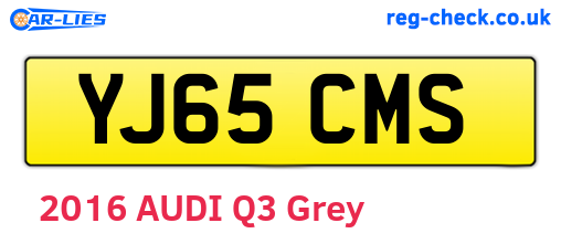 YJ65CMS are the vehicle registration plates.