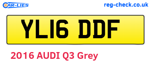 YL16DDF are the vehicle registration plates.